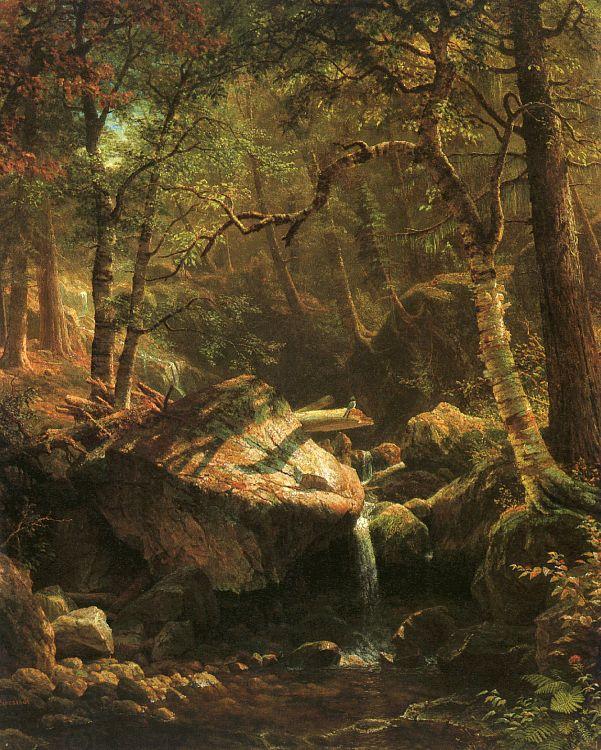Bierstadt, Albert The Mountain Brook China oil painting art